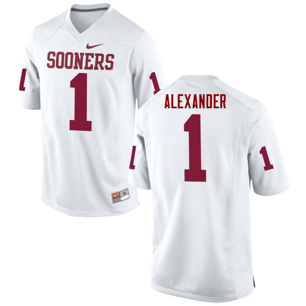 Oklahoma Sooners #1 Dominique Alexander College Football Jerseys Game-White